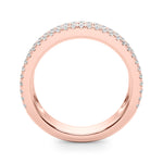 Stunning 0.40 TCW Round & Baguette Moissanite Stones Triple Band Wedding Band 6