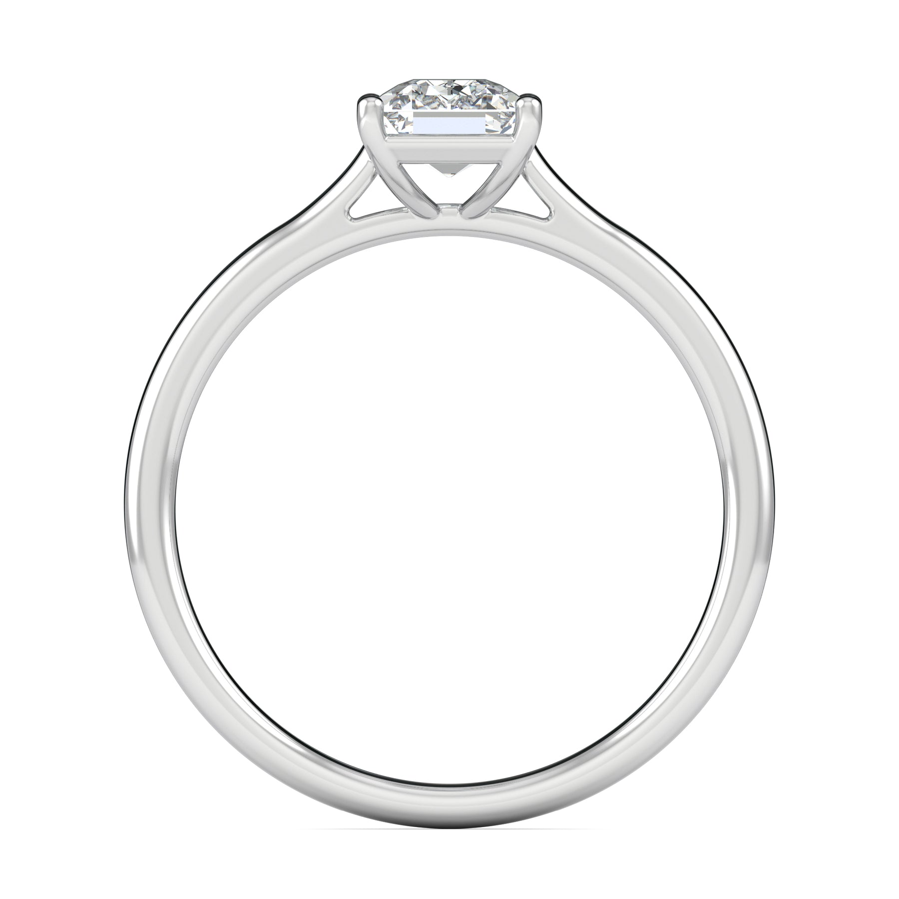 Stunning 0.5 CT Emerald Moissanite Engagement Ring With Solitaire Design 3