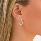 Round Cut Cubic Zirconia in 925 Sterling Silver Earrings 4