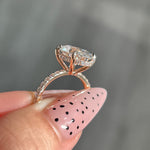 Stunning 3.50 CT Oval Moissanite Engagement Ring with Hidden Halo & Pave Design 2