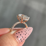 Stunning 3.50 CT Oval Moissanite Engagement Ring with Hidden Halo & Pave Design 2