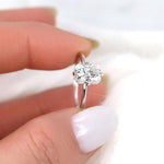 Stunning 1.75 CT Radiant Moissanite Engagement Ring with Solitaire Design 4