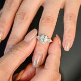 Stunning 3.0 CT Oval Moissanite Engagement Ring with 3 Stones Design 10