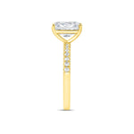 Stunning 3.0 CT Radiant Moissanite Engagement Ring in Pave Design 3