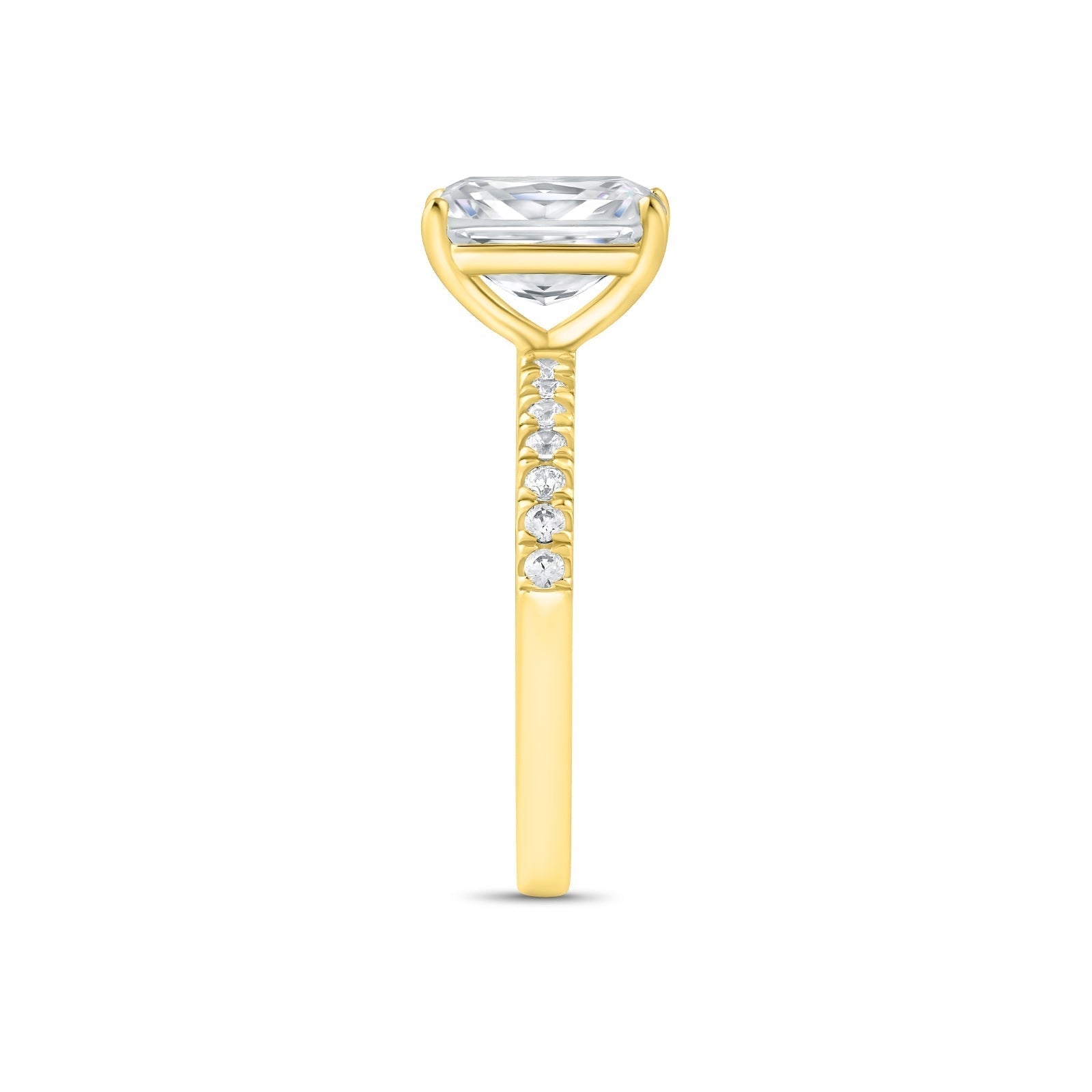 Stunning 3.0 CT Radiant Moissanite Engagement Ring in Pave Design 3