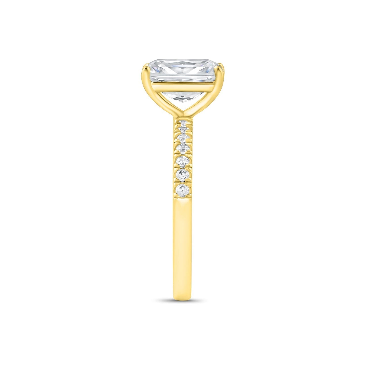 Stunning 3.0 CT Radiant Moissanite Engagement Ring in Pave Design 3