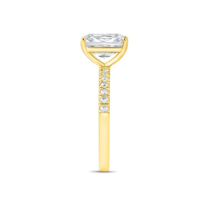 Stunning 3.0 CT Radiant Moissanite Engagement Ring in Pave Design 3