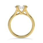 Stunning 2.85 CT East West Oval Moissanite Engagement Ring with Solitaire Design 3
