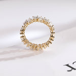 Stunning 0.5 TCW Heart Moissanite Stones Full Eternity Wedding Band 10