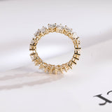 Stunning 0.5 TCW Heart Moissanite Stones Full Eternity Wedding Band 10