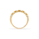 1.32 TCW Round  Citrine Lab Made Diamond- November Birthstone Wedding Band 4