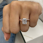 Stunning 3.40 CT Emerald Moissanite Engagement Ring with Solitaire Design 4