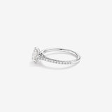 Stunning 1.20 CT Pear Moissanite Engagement Ring in Pave Designs 4