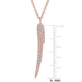 Round Cut Cubic Zirconia in 925 Sterling Silver Necklace 3