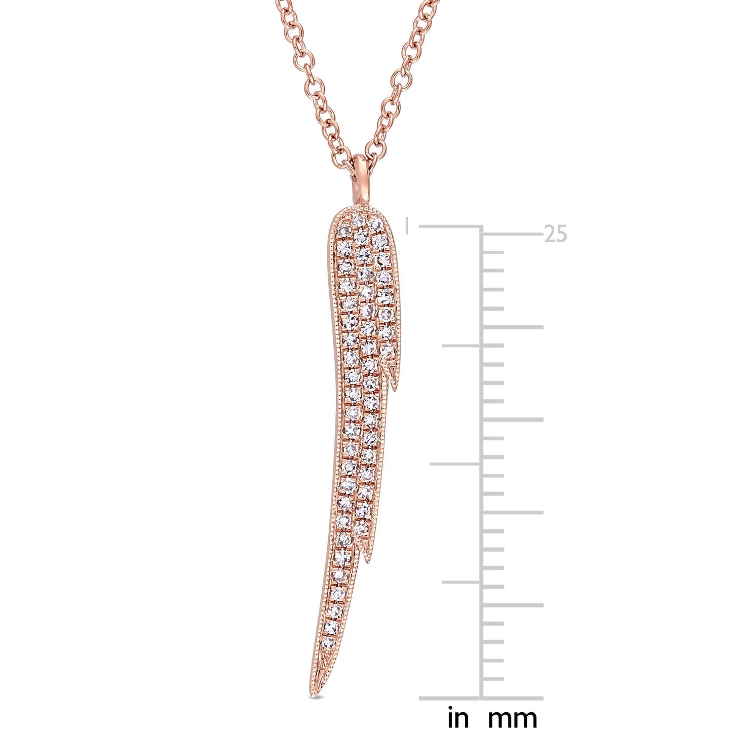 Round Cut Cubic Zirconia in 925 Sterling Silver Necklace 9