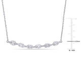Round Cut Cubic Zirconia in 925 Sterling Silver Necklace 6