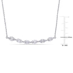 Round Cut Cubic Zirconia in 925 Sterling Silver Necklace 9
