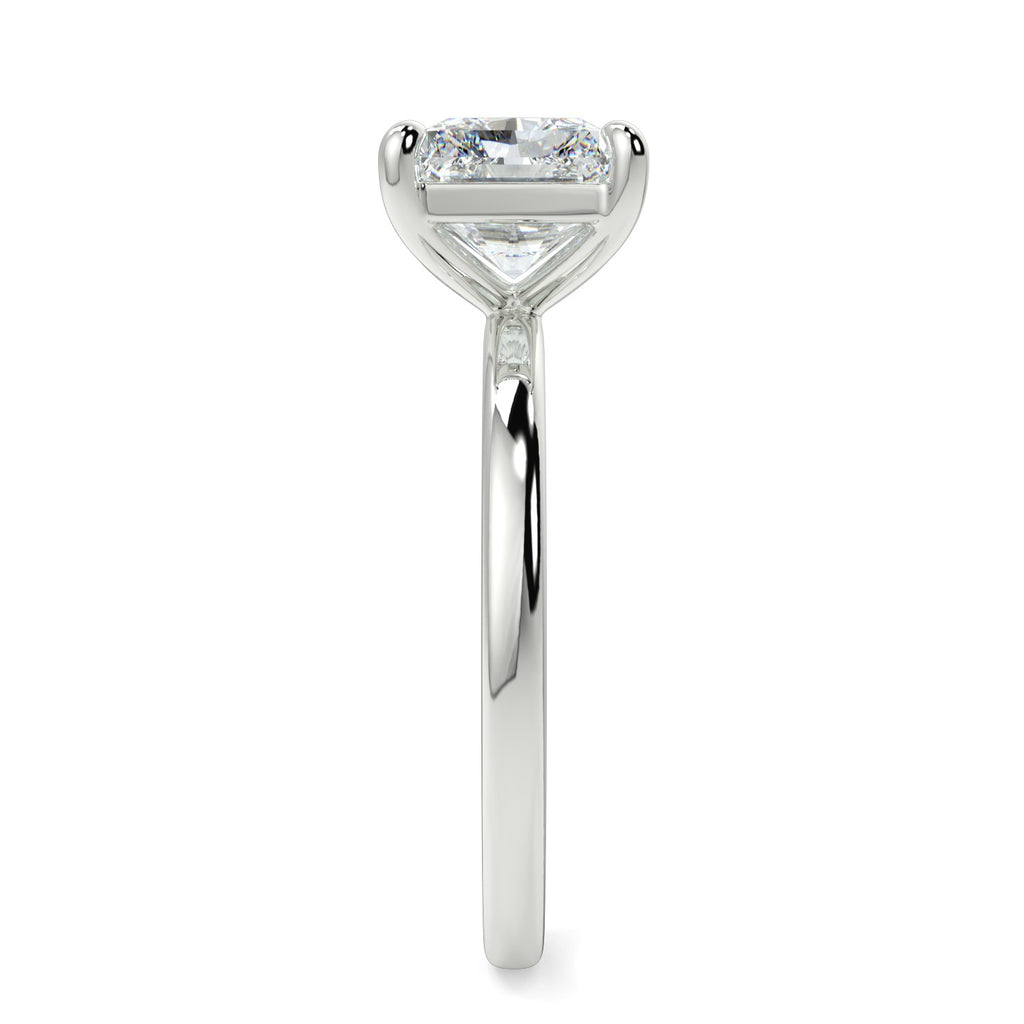 Stunning 2.45 CT East West Radiant Moissanite Engagement Ring with Solitaire Design 7