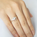 Stunning 0.3 TCW Round Moissanite Stones Curved Wedding Band 5