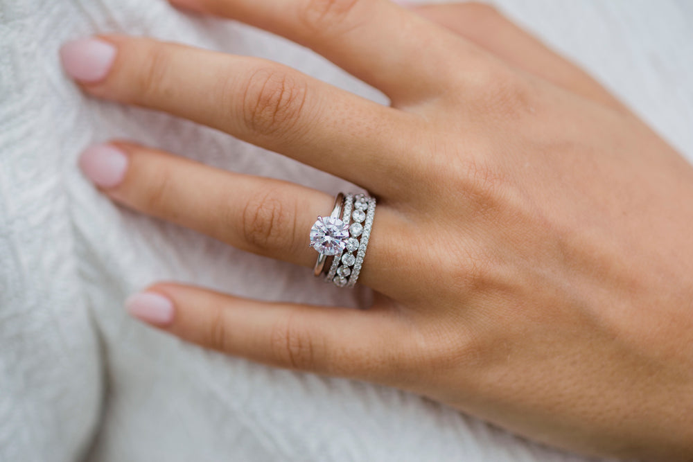 Round Cut Solitaire Style Cubic Zirconia in 925 Sterling Silver Ring 5