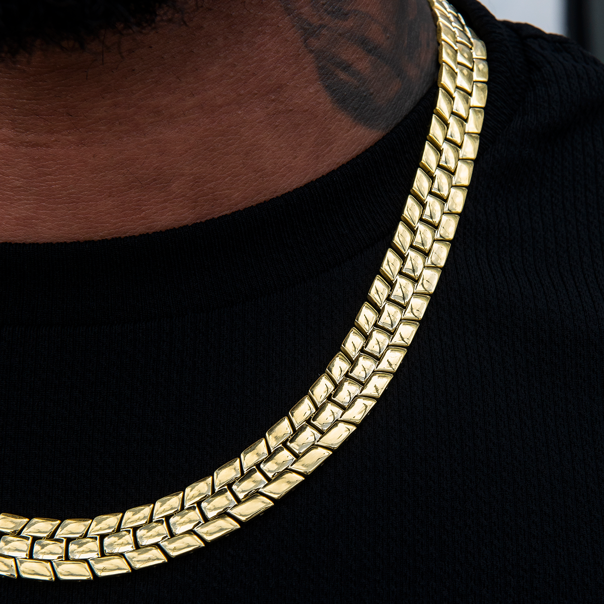 Polished Finish Spine Chain Silver Necklace For Him 3