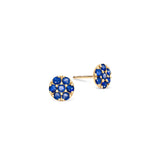 0.21 TCW Round Sapphire Lab Made Diamond- September Birthstone Studs 1