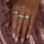 Stunning 0.26 TCW Round Moissanite Stones Cluster Wedding Band 6