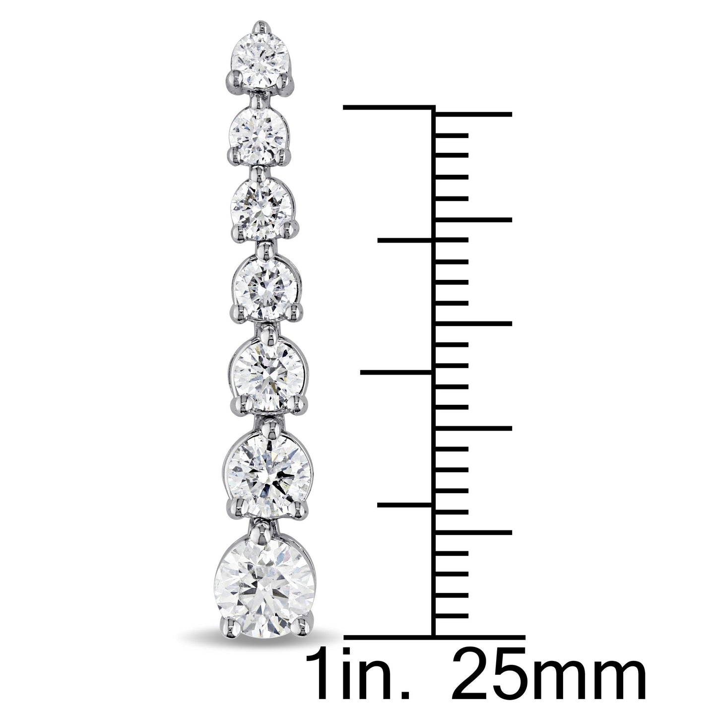 Round Cut Cubic Zirconia in 925 Sterling Silver Earrings 4