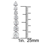 Round Cut Cubic Zirconia in 925 Sterling Silver Earrings 4