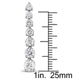 Round Cut Cubic Zirconia in 925 Sterling Silver Earrings 4