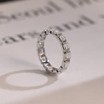 Stunning 0.4 TCW Princess Moissanite Stones Full Eternity Wedding Band 5