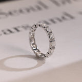 Stunning 0.4 TCW Princess Moissanite Stones Full Eternity Wedding Band 5
