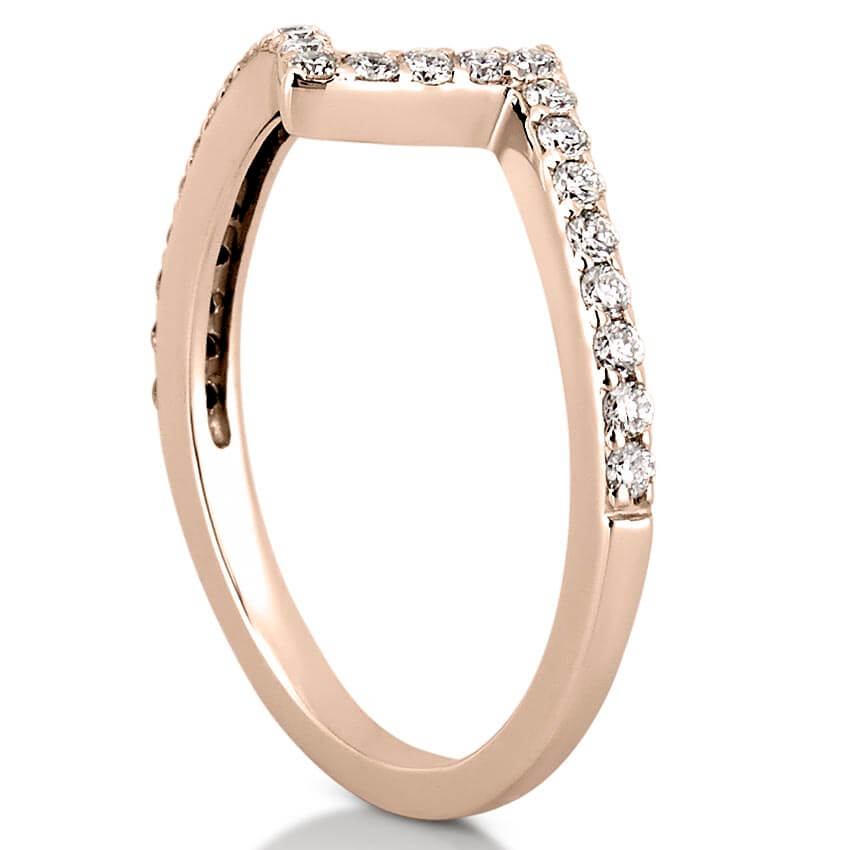 Stunning 0.26 TCW Round Moissanite Stones Unique Wedding Band 6