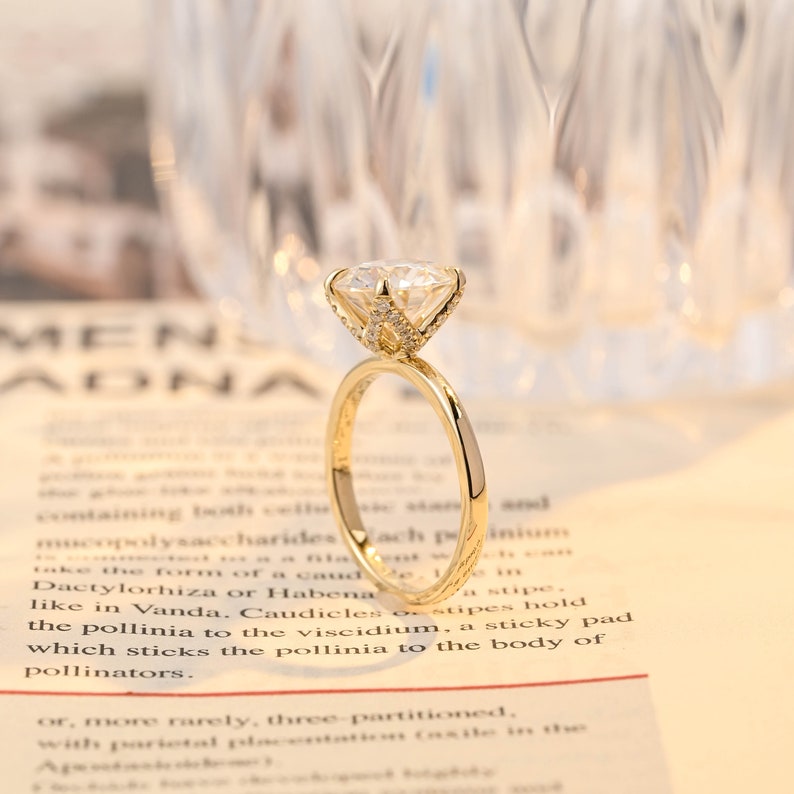 3.0 CT Round Shaped Moissanite Engagement Ring With Solitaire Style 3