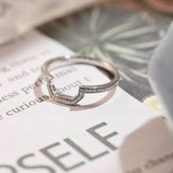 0.3 TCW Round Cut Shaped Moissanite Bridal Wedding Band 6