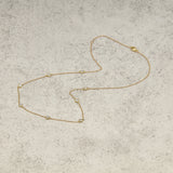 0.50 TCW Round Moissanite Diamond Bezel Necklace in Solid Gold 3