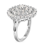 Round Cut Halo Style Cubic Zirconia in 925 Sterling Silver Ring 5