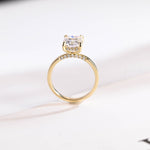Stunning 1.5 - 2.5 CT Radiant Moissanite Engagement Ring with Pave & Hidden Halo Design 7