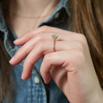 Stunning 1.0- 2.0 CT Round Moissanite Engagement Ring with Tulip Design 7