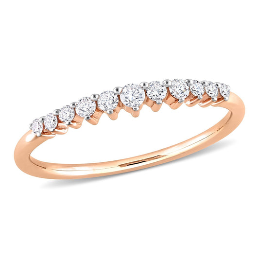 Round Cut Cubic Zirconia in 925 Sterling Silver Wedding Bands 1