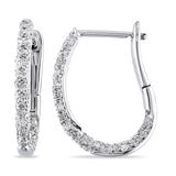 Round Cut Cubic Zirconia in 925 Sterling Silver Earrings 1