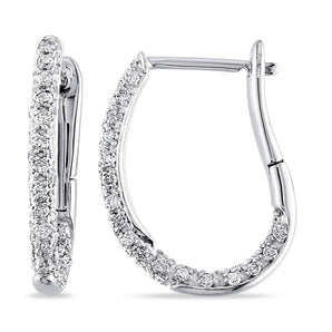 Round Cut Cubic Zirconia in 925 Sterling Silver Earrings