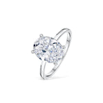 Stunning 3.0 CT Oval Moissanite Engagement Ring with Hidden Halo Design 2