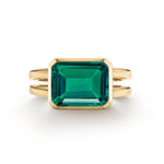 4 CT Emerald Emerald Lab Made Diamond-May Birthstone Engagement Ring 1