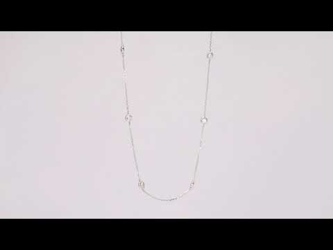 Round Cut Cubic Zirconia in 925 Sterling Silver Necklace 6