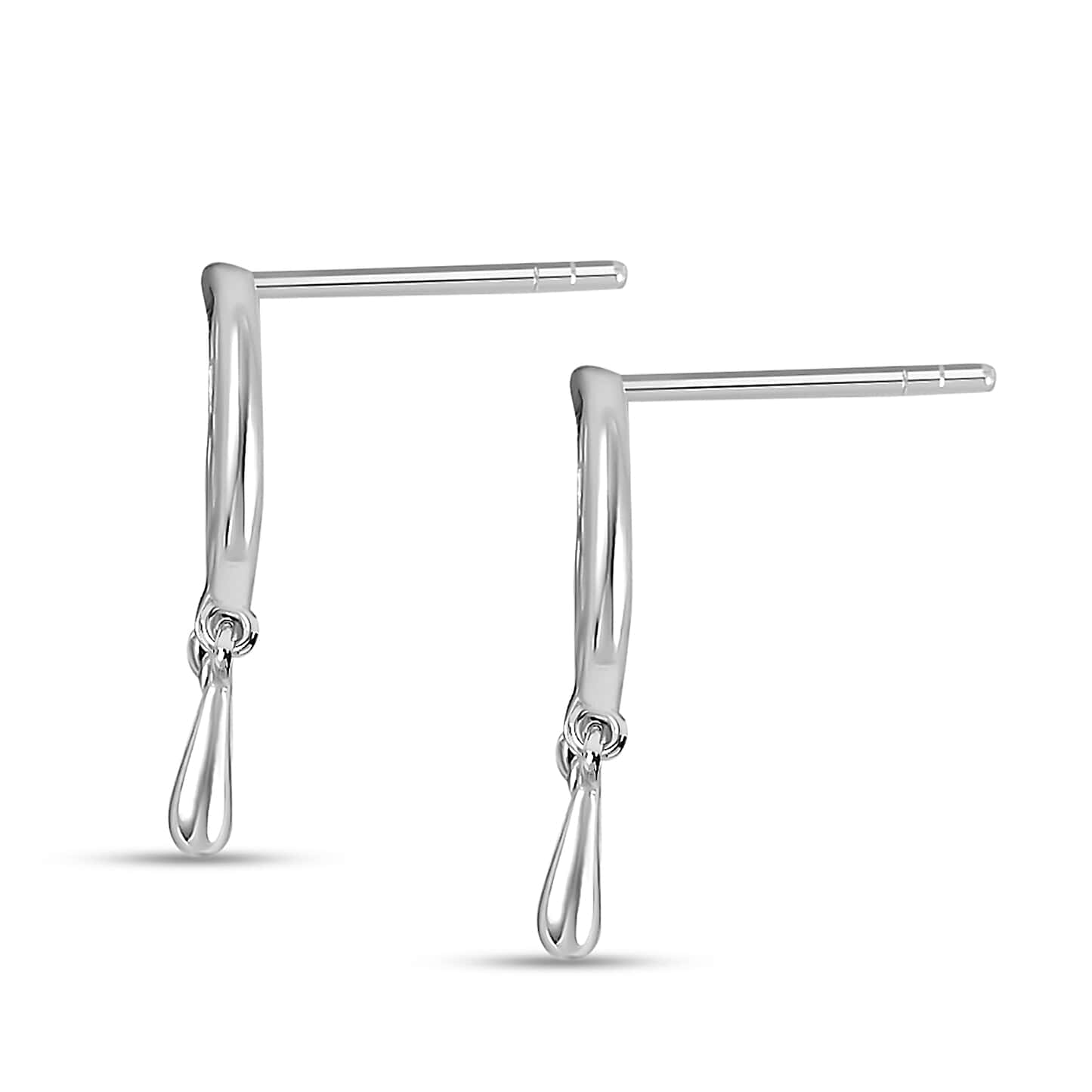 Round Cut Cubic Zirconia in 925 Sterling Silver Earrings 4