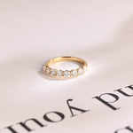 Stunning 0.3 TCW Round Moissanite Stones Half Eternity Wedding Band 1