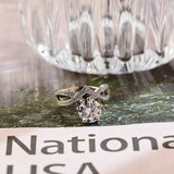 Stunning 2.0 CT Round Moissanite Engagement Ring with Pave Design 4