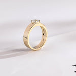 Stunning Men's 0.1 TCW Asscher Moissanite Stone Solitaire Wedding Bands 5
