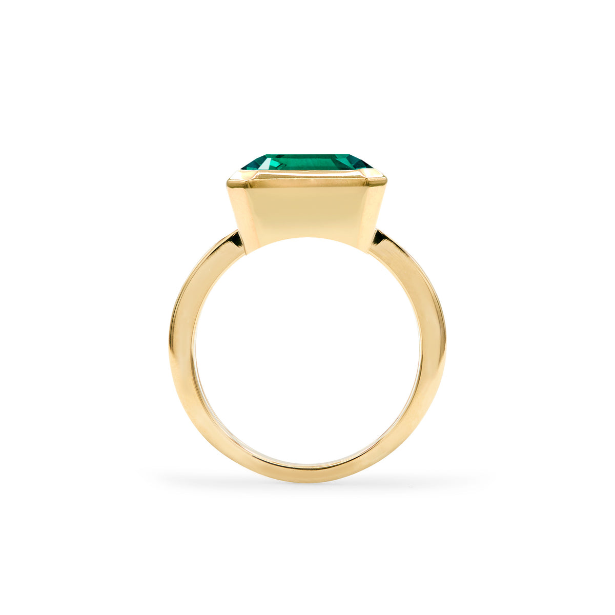 4 CT Emerald Emerald Lab Made Diamond-May Birthstone Engagement Ring 4